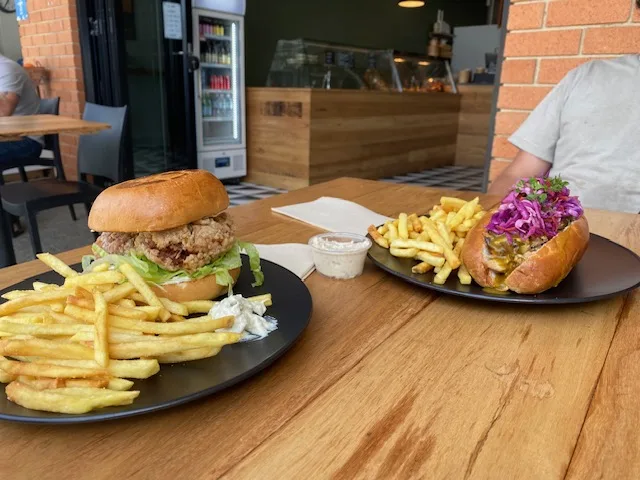 Burgers and fries